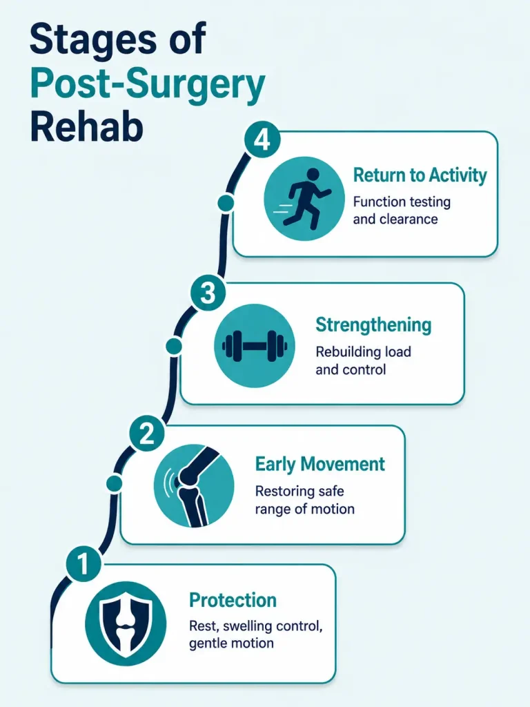 What Happens in Each Stage of Post-Surgery Rehab